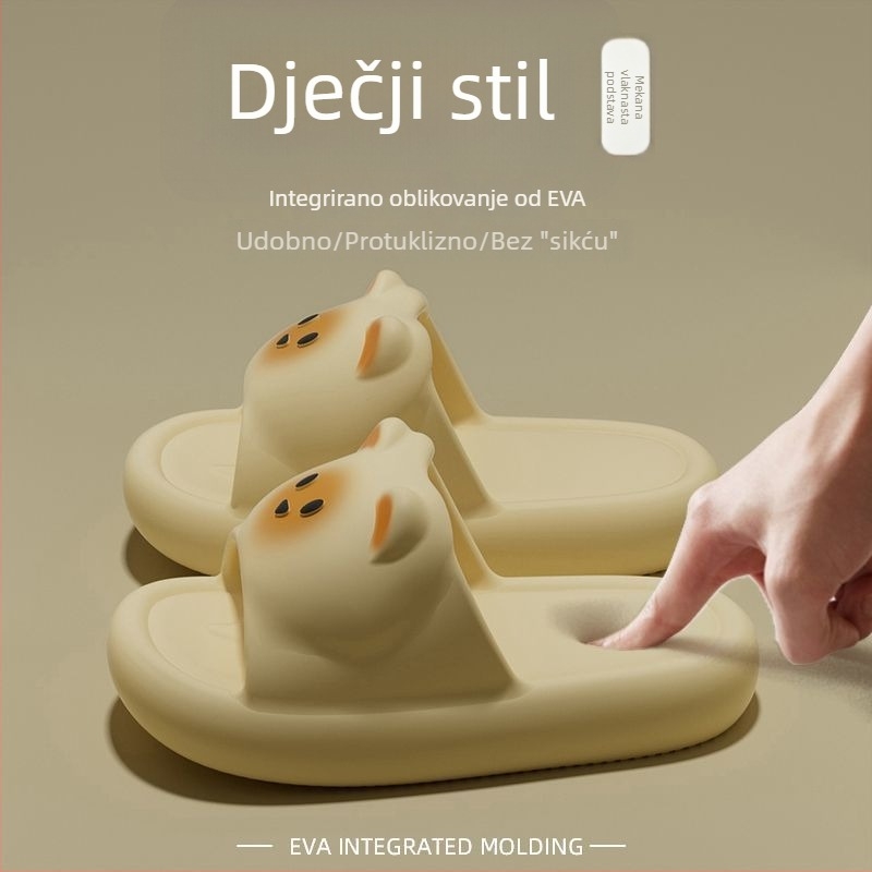 Dječje papuče Rascal Rabbit s karikaturom, EVA gornji dio i EVA potplat, za djecu 1–3 godina