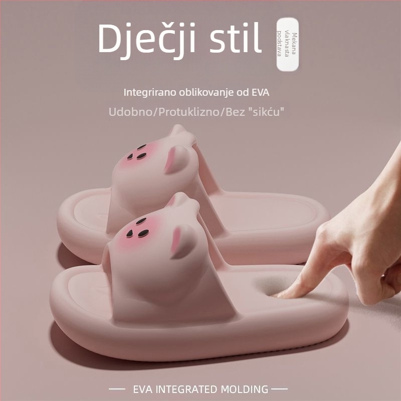 Dječje papuče Rascal Rabbit s karikaturom, EVA gornji dio i EVA potplat, za djecu 1–3 godina