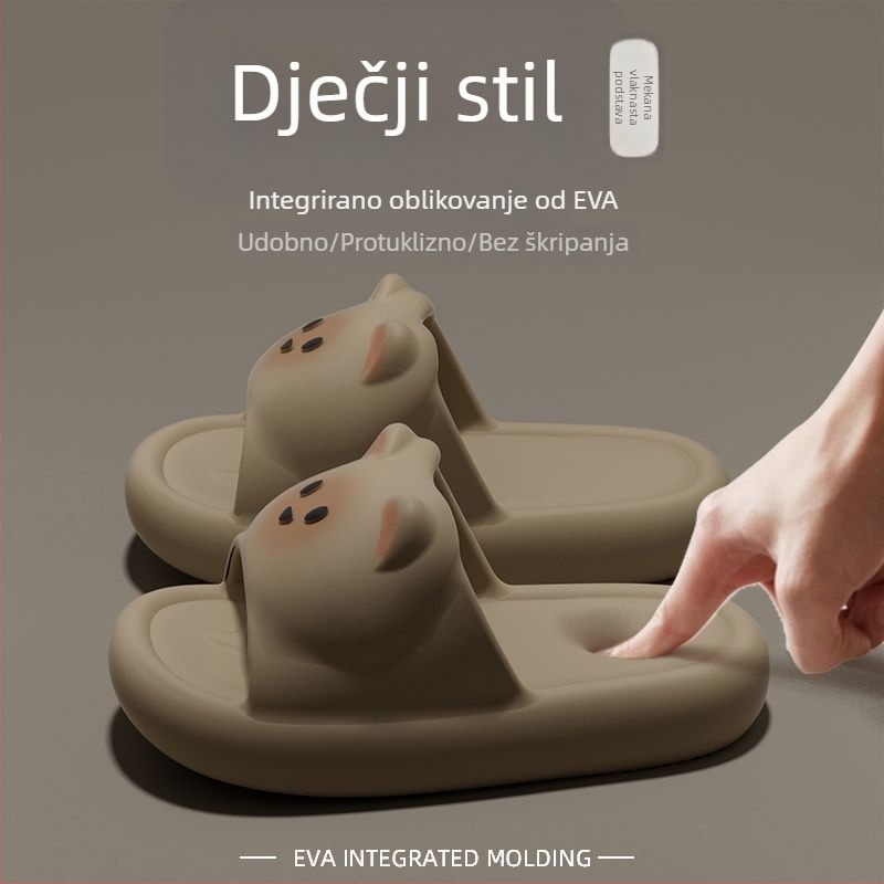 Dječje papuče Rascal Rabbit s karikaturom, EVA gornji dio i EVA potplat, za djecu 1–3 godina