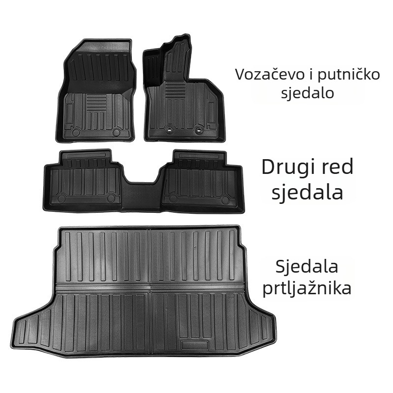 Gumene podne prostirke i prostirka prtljažnika za Lexus LBX 2024+ (RHD) – vodootporne, otporne na habanje
