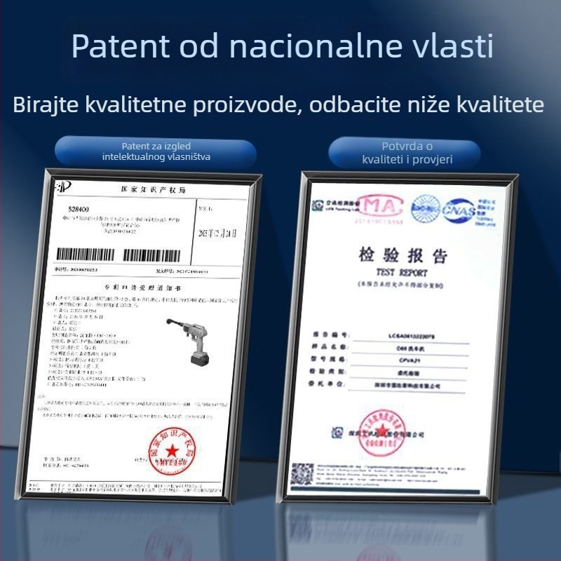 Bežični visokotlačni čistač automobila s litijskom baterijom, prenosni kućni uređaj za čišćenje, raspršivač vode