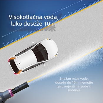 Bežični uređaj za pranje automobila s litijskom baterijom i pištolom visokog tlaka — ABS kućište, 21V, 260W, maksimalni protok 8 L/min, maksimalni tlak 50 Bar, model RG-15