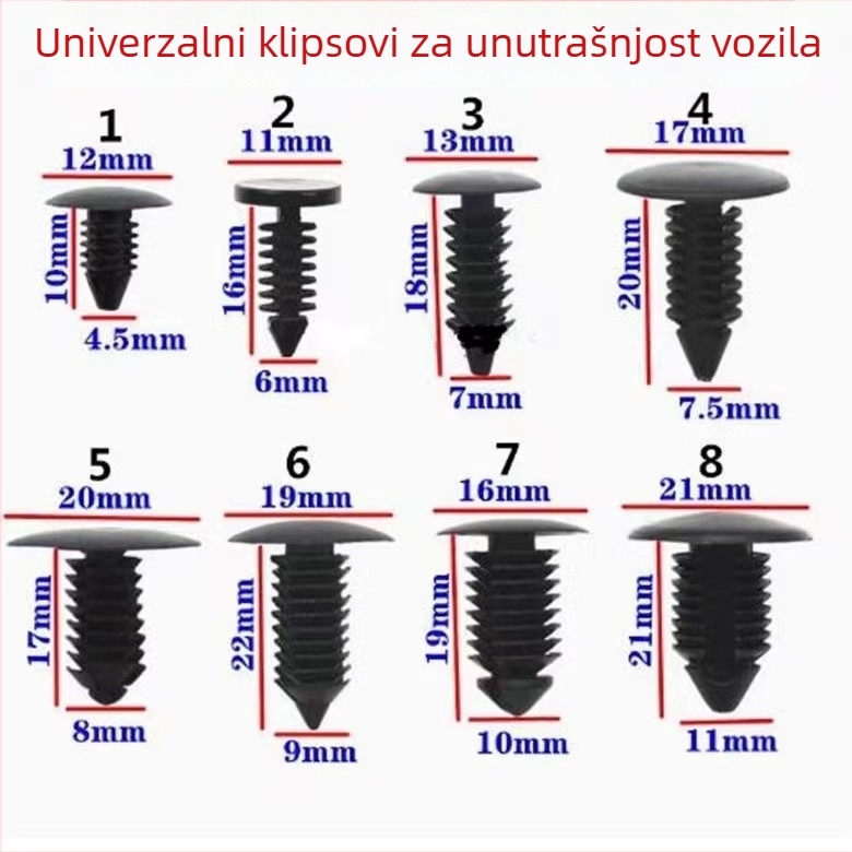 Univerzalni automobil Barb kopča za unutrašnjost prtljažnika, dekorativni panel, model Barb buckle, materijal plastika, marka Yiming