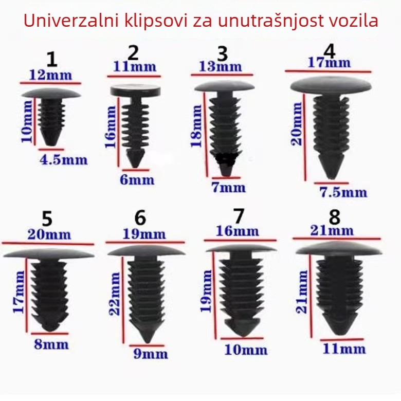 Univerzalni automobil Barb kopča za unutrašnjost prtljažnika, dekorativni panel, model Barb buckle, materijal plastika, marka Yiming