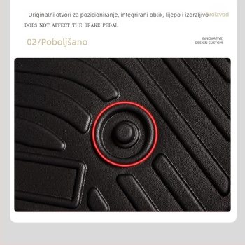 Automobilske podne prostirke za VW Atlas (TouAng) 2018-2024, Ruichuang, materijal guma, logotip tiskan, prilagodba dostupna, kod proizvoda 1-3