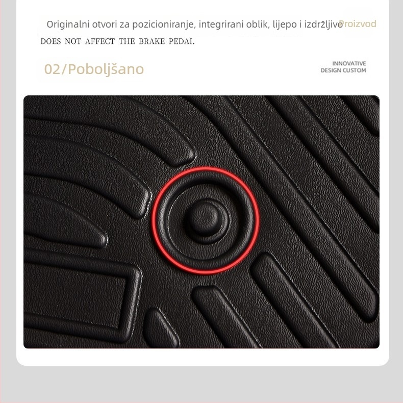 Automobilske podne prostirke za VW Atlas (TouAng) 2018-2024, Ruichuang, materijal guma, logotip tiskan, prilagodba dostupna, kod proizvoda 1-3