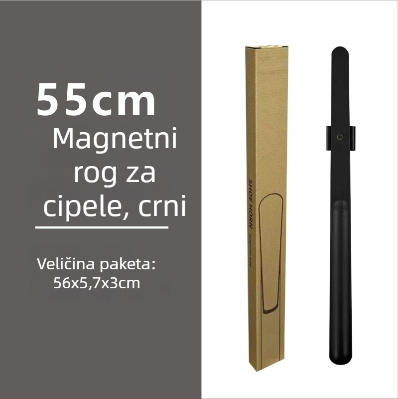  magnetska cipela s dugim držačem u boji oraha, drveni štap, 55–70 cm – jednostavno obuvanje za trudnice i starije osobe