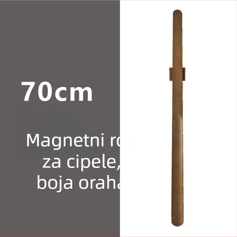  magnetska cipela s dugim držačem u boji oraha, drveni štap, 55–70 cm – jednostavno obuvanje za trudnice i starije osobe