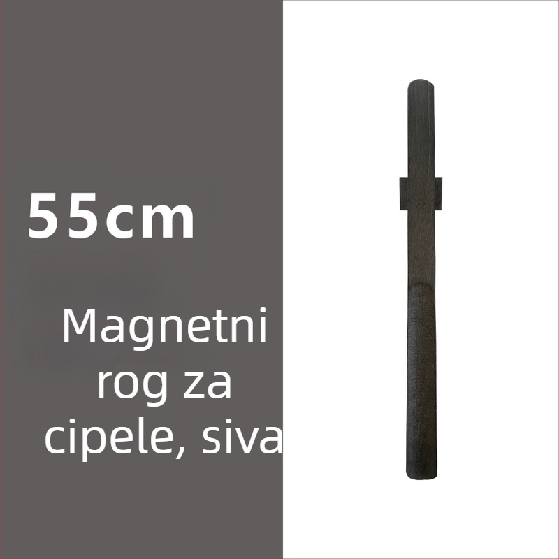 magnetska cipela s dugim držačem u boji oraha, drveni štap, 55–70 cm – jednostavno obuvanje za trudnice i starije osobe