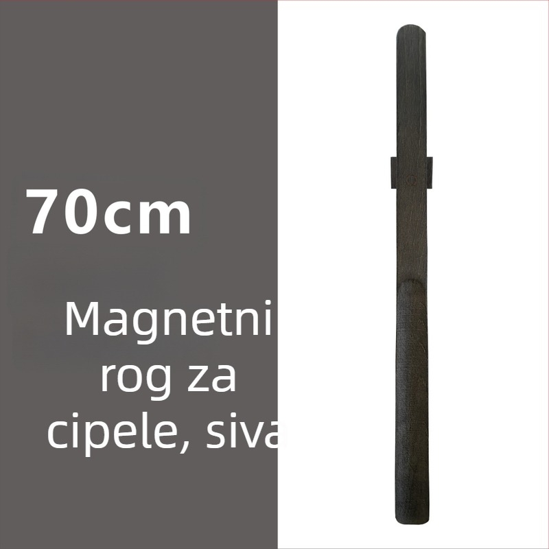  magnetska cipela s dugim držačem u boji oraha, drveni štap, 55–70 cm – jednostavno obuvanje za trudnice i starije osobe