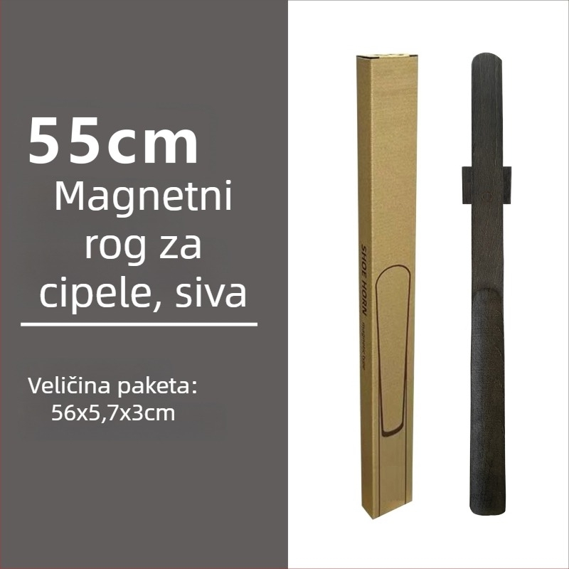  magnetska cipela s dugim držačem u boji oraha, drveni štap, 55–70 cm – jednostavno obuvanje za trudnice i starije osobe
