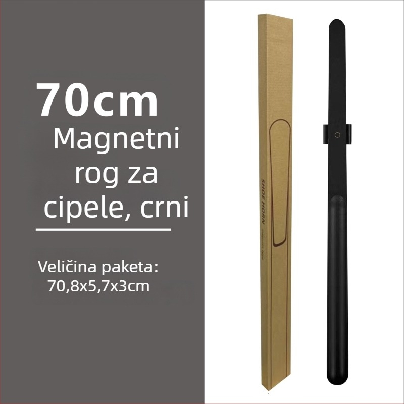  magnetska cipela s dugim držačem u boji oraha, drveni štap, 55–70 cm – jednostavno obuvanje za trudnice i starije osobe