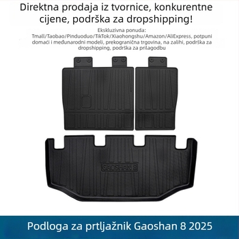 Prtljažni tepih za Alpine 8, vodootporan, otporan na ogrebotine i habanje, od TPE materijala