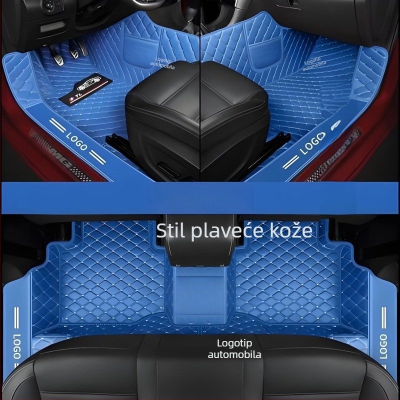 Kožne prostirke za automobil za posebne modele, prilagodljive, s ispisanim logom