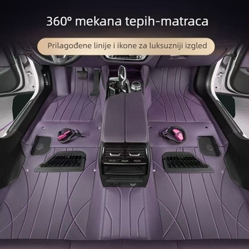 Unutarnje podne prostirke automobila, 360° potpuno pokrivanje, 1,0 mm debela nappa koža, prilagođene za određeni model automobila
