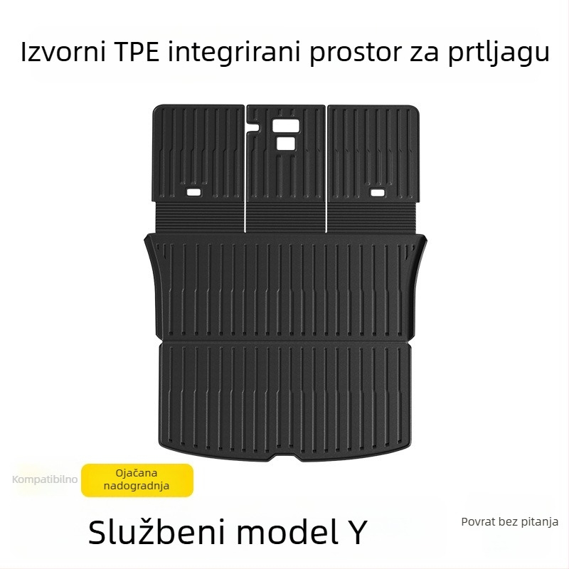 Integrirani tepih prtljažnika s jastučićem naslona za Tesla Model Y i Model 3