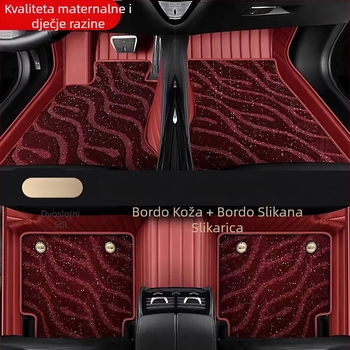 Automobilska prostirka za pod - koža, horizontalne pruge sa zvjezdanim nebom, 4 kg, podrijetlo Hebei, namijenjeno za određeni automobil, za Changan