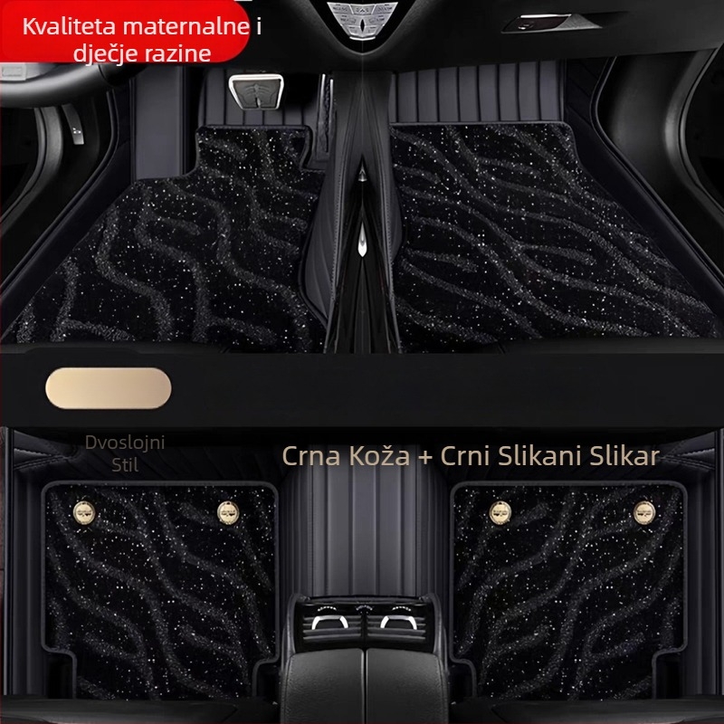 Automobilska prostirka za pod - koža, horizontalne pruge sa zvjezdanim nebom, 4 kg, podrijetlo Hebei, namijenjeno za određeni automobil, za Changan