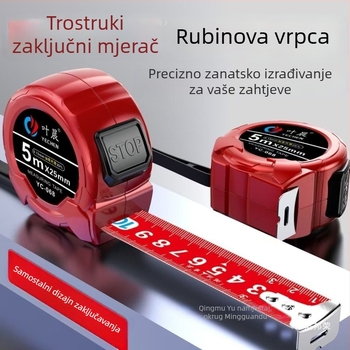 Mjerna traka s automatskim zaključavanjem, široka traka, visoka preciznost, kućište od ugljičnog čelika