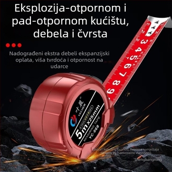 Mjerna traka s automatskim zaključavanjem, široka traka, visoka preciznost, kućište od ugljičnog čelika