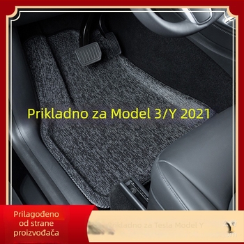 Podne prostirke za Tesla Model Y i Model 3, 3D protuklizne unutarnje prostirke s punim pokrivanjem i prostirka za prtljažni prostor, TPE