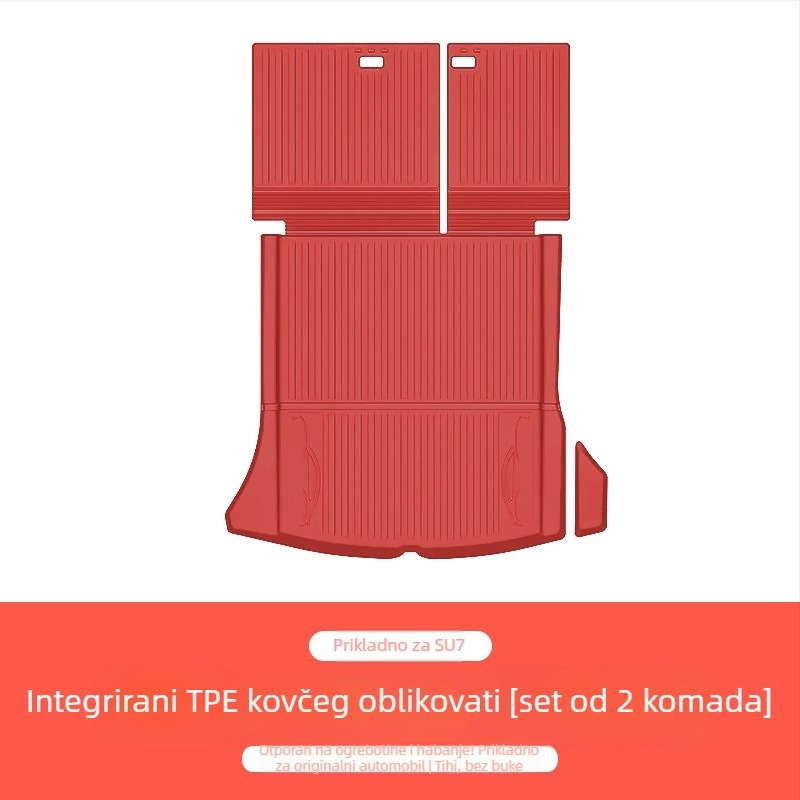 Matrica za prtljažnik Xiaomi SU7 – jednopojediná PVC, potpuno pokriće, vodootporna i otporna na habanje