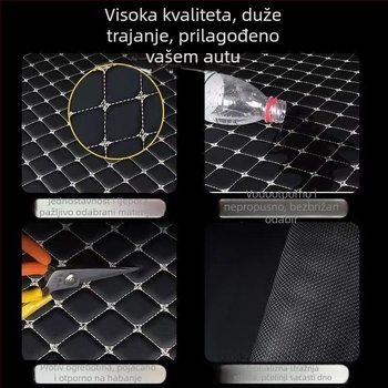 Automobilska prostirka za prtljažnik, materijal za slobodno rezanje, univerzalno za električna dva, tri i četiri kotača; materijali: TPE + XPE + protuklizni sloj.