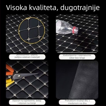 Automobilska prostirka za prtljažnik, materijal za slobodno rezanje, univerzalno za električna dva, tri i četiri kotača; materijali: TPE + XPE + protuklizni sloj.