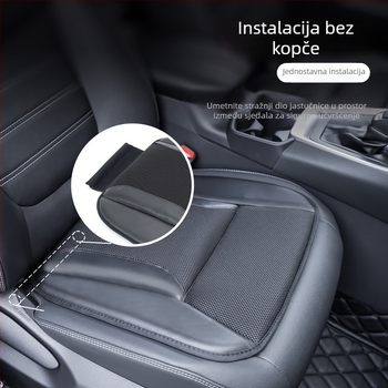 Podložak za sjedalo automobila, univerzalan za sve sezone, prozračan, jednodijelni dizajn, poliester površina