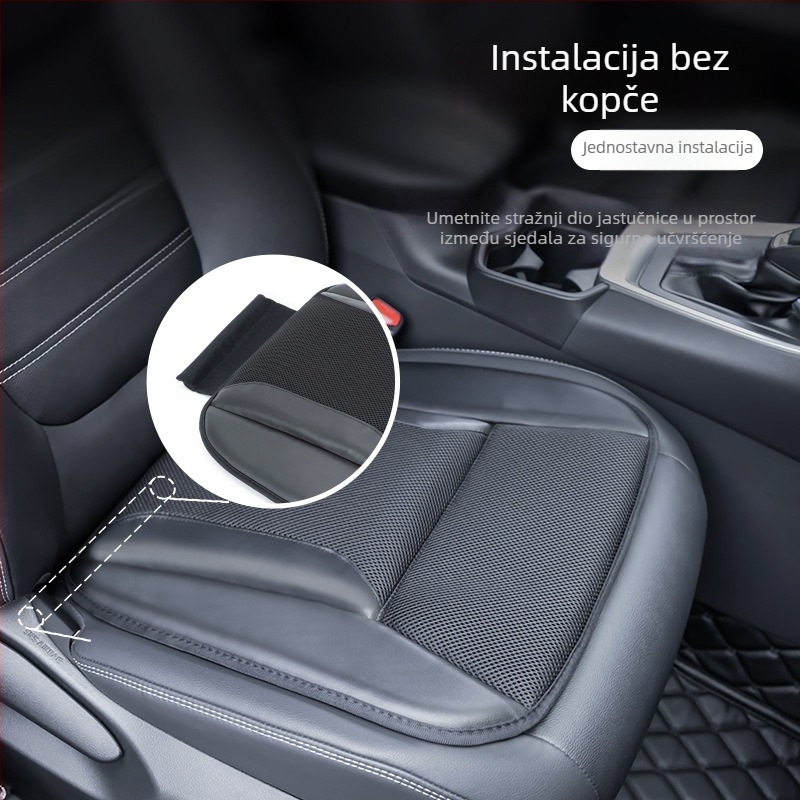 Podložak za sjedalo automobila, univerzalan za sve sezone, prozračan, jednodijelni dizajn, poliester površina
