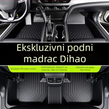 Automobilske podne prostirke Geely Emgrand – potpuno prekrivanje, TPE prostirke, geometrijski uzorak, kompatibilno s pet sjedala