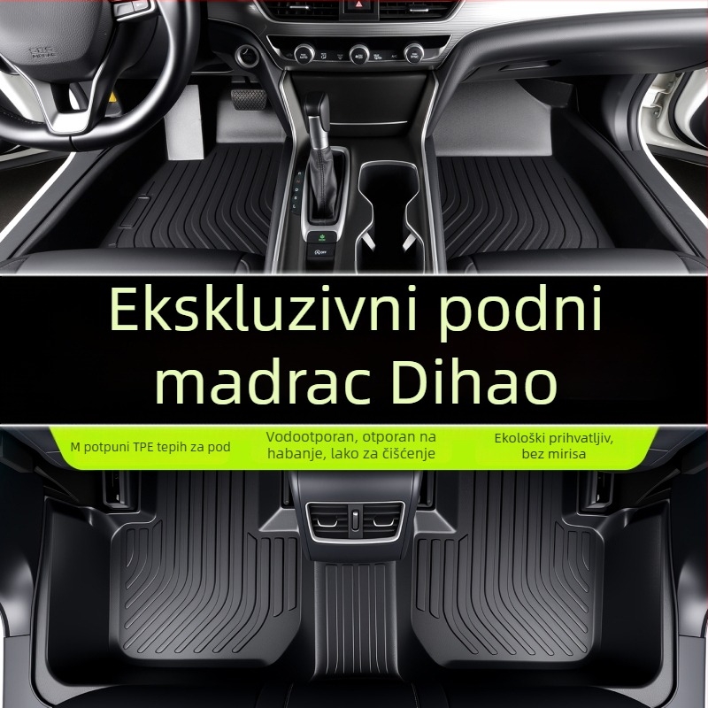 Automobilske podne prostirke Geely Emgrand – potpuno prekrivanje, TPE prostirke, geometrijski uzorak, kompatibilno s pet sjedala