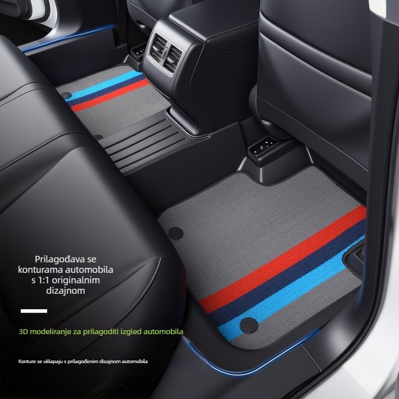 Automobilske podne prostirke Geely Emgrand – potpuno prekrivanje, TPE prostirke, geometrijski uzorak, kompatibilno s pet sjedala