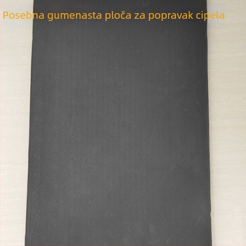 Gumena pločica za petu – otporna na habanje, protuklizna, elastična, tiha; pogodna za kožne cipele, sandale, svakodnevnu obuću i zimsku obuću