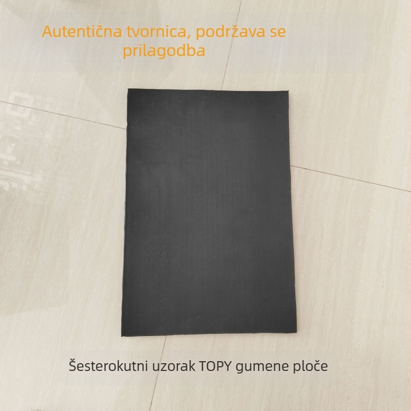 Gumena pločica za petu – otporna na habanje, protuklizna, elastična, tiha; pogodna za kožne cipele, sandale, svakodnevnu obuću i zimsku obuću