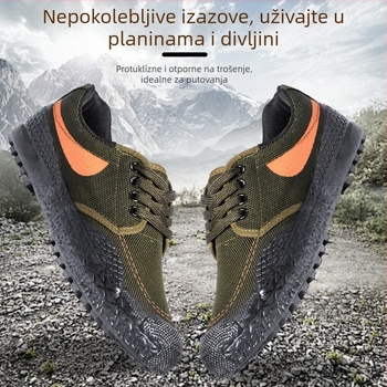 Kamuflirane radne tenisice, niski kroj, unisex, tekstilni gornji dio, gumeni potplat, vulkanizirana podstava