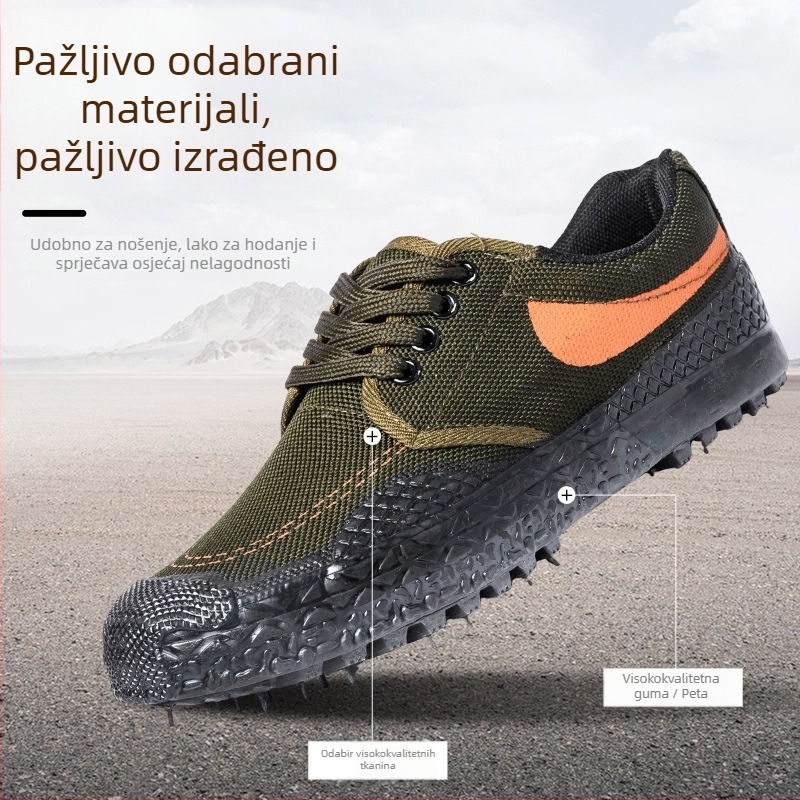 Kamuflirane radne tenisice, niski kroj, unisex, tekstilni gornji dio, gumeni potplat, vulkanizirana podstava