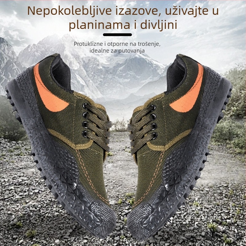 Kamuflirane radne tenisice, niski kroj, unisex, tekstilni gornji dio, gumeni potplat, vulkanizirana podstava
