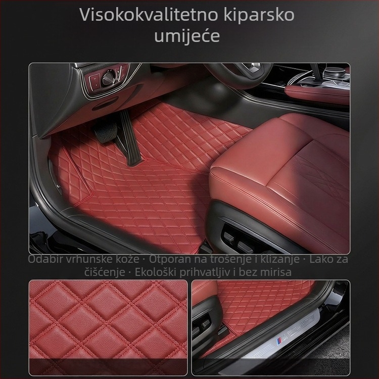 Kožni automobilski podovi s punim pokrivanjem, prilagođeni za specijalna vozila, ugradbeni dizajn, JD360 dijamantni uzorak