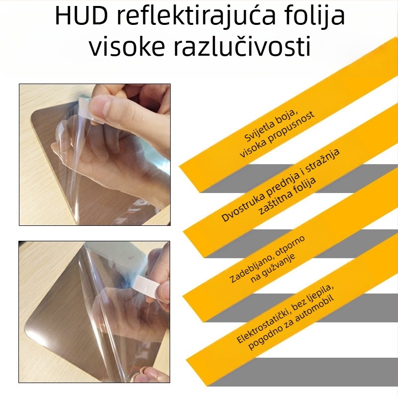 Reflektivni HUD film za head-up zaslon i GPS navigaciju, anti-ghosting zrcalni film