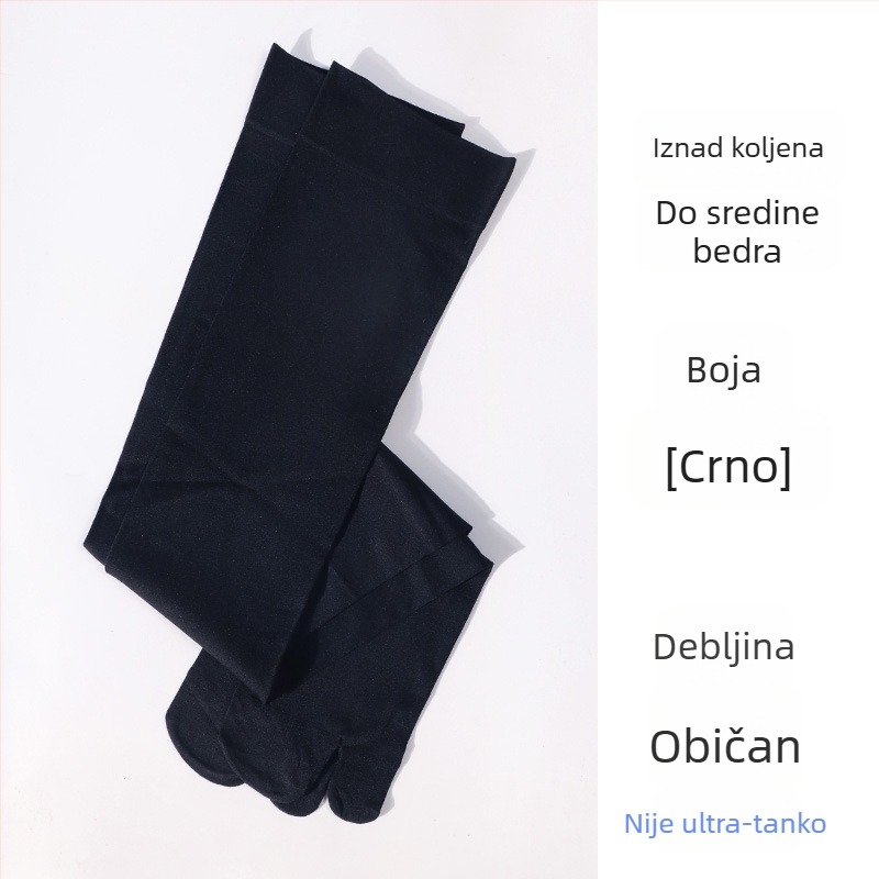 Ženske najlon čarape s podijeljenim prstima, visokim dijelom, otporne na trenje, 80–90% najlona, pletene jednim ubodom, 144 šavova, za sve sezone