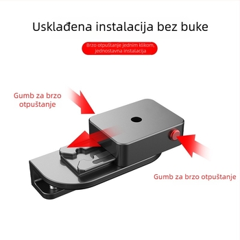 Držač poklopca za LED svjetlo – brzo otpuštanje, bez bušenja, instalacija bez oštećenja, univerzalni, aluminijska legura