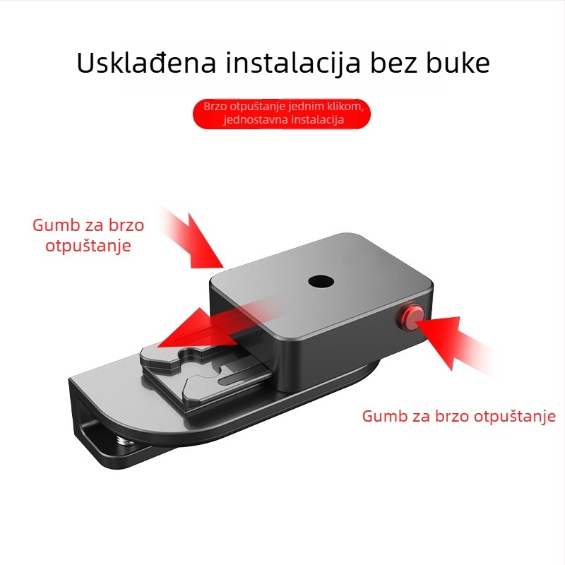Držač poklopca za LED svjetlo – brzo otpuštanje, bez bušenja, instalacija bez oštećenja, univerzalni, aluminijska legura