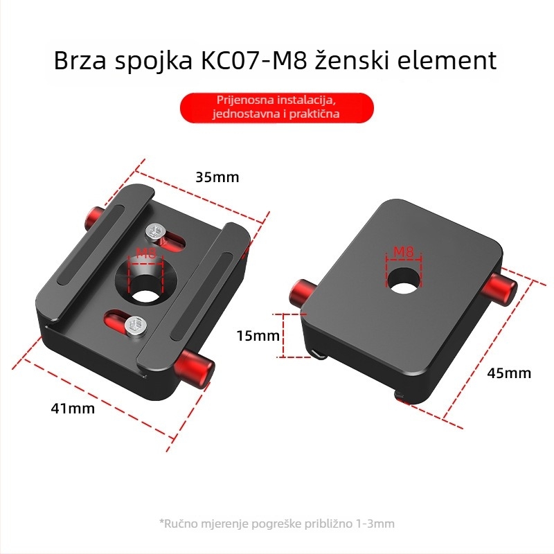 Držač poklopca za LED svjetlo – brzo otpuštanje, bez bušenja, instalacija bez oštećenja, univerzalni, aluminijska legura