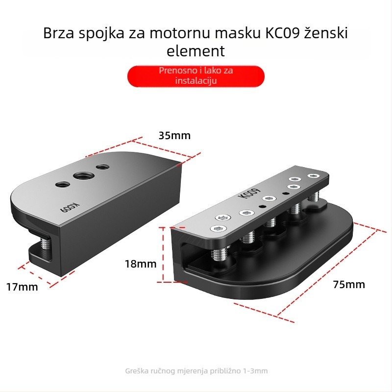 Držač poklopca za LED svjetlo – brzo otpuštanje, bez bušenja, instalacija bez oštećenja, univerzalni, aluminijska legura