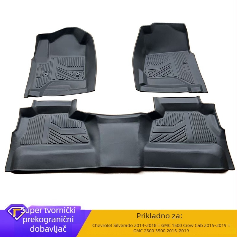 Prilagođene presvlake za pod Chevrolet Silverado 2014-2018 s otiskom logotipa, mogućnošću prilagodbe i latex podnim oblogama