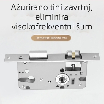 Dijeljena brava za vrata, aluminijska legura, tihi rad, za vrata spavaće sobe, otključavanje ključem