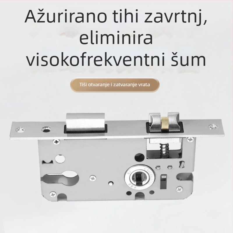 Dijeljena brava za vrata, aluminijska legura, tihi rad, za vrata spavaće sobe, otključavanje ključem
