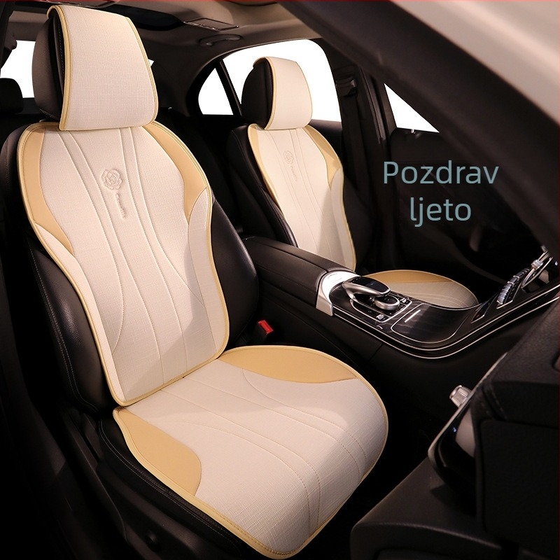 Jastučnica za auto sjedalo s uzorkom kamelije, sve sezone, multi-dijelni set (za jedno ili dvije sjedalice)