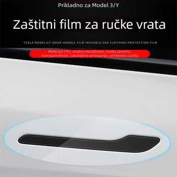 Naljepnica za ručke vrata Tesla Model Y — TPU, geometrijski uzorak, ljepenje, mogućnost prilagodbe